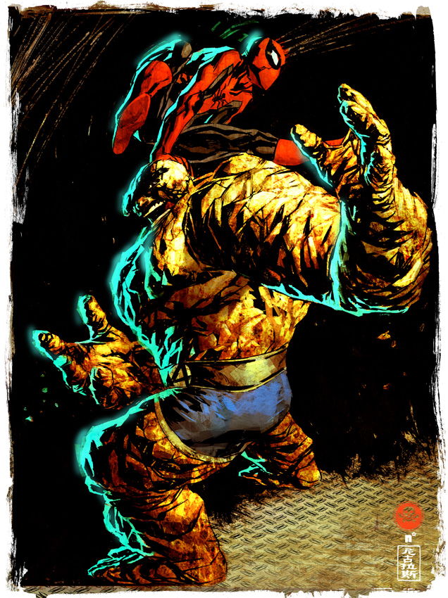the thing & spidey